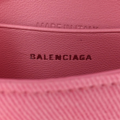 Balenciaga Washed Denim Hourglass Top Handle Bag Mini Denim Pink 6 of 14