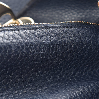 Valentino Garavani Pebbled Calfskin Small Rockstud Flip-Lock Messenger Bag Marine 8 of 10