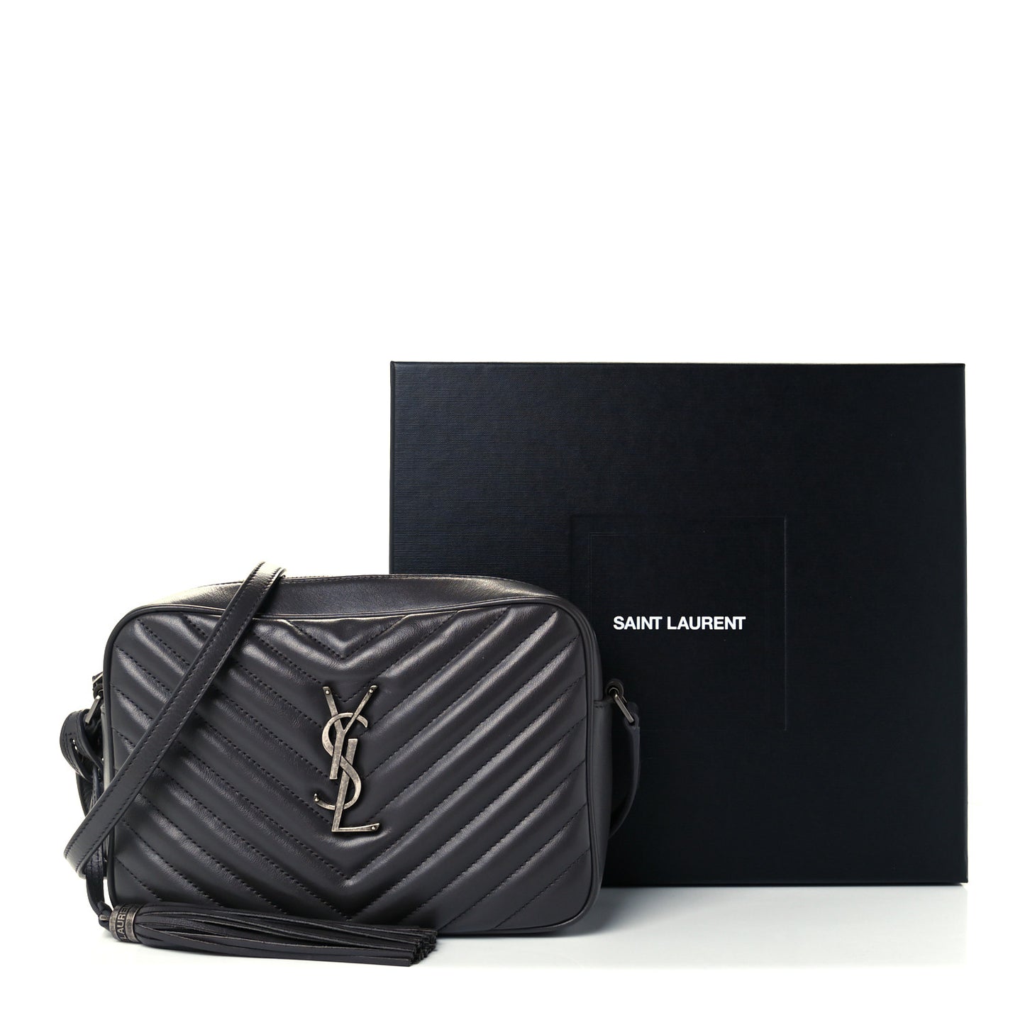 Calfskin Matelasse Monogram Lou Camera Bag Asphalt