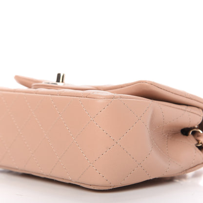 Chanel Lambskin Quilted Mini Rectangular Flap Beige 7 of 10