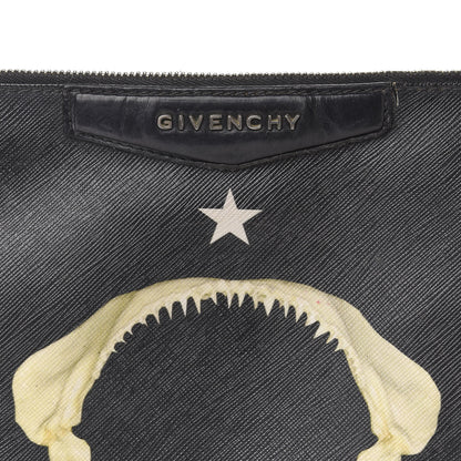 Givenchy Textured Coated Canvas Medium Antigona Shark Jaw Cosmetic Pouch Black 10 of 16