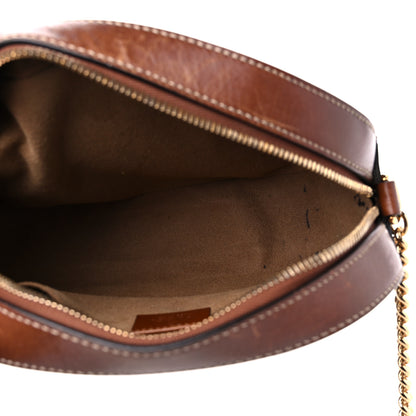 Gucci GG Supreme Monogram Cuoio Toscano Mini Chain Shoulder Bag Beige Ebony Cuir 5 of 13