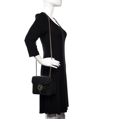 Gucci Dollar Calfskin Small Interlocking G Shoulder Bag Black 2 of 10