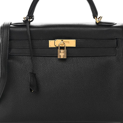 Hermes Taurillon Clemence Kelly Retourne 32 Black 8 of 21