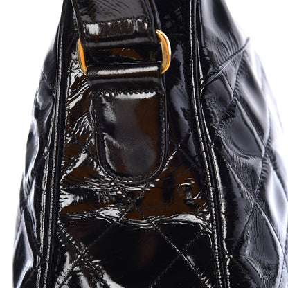Chanel Patent Quilted Camera Case Bag Black 13 of 13