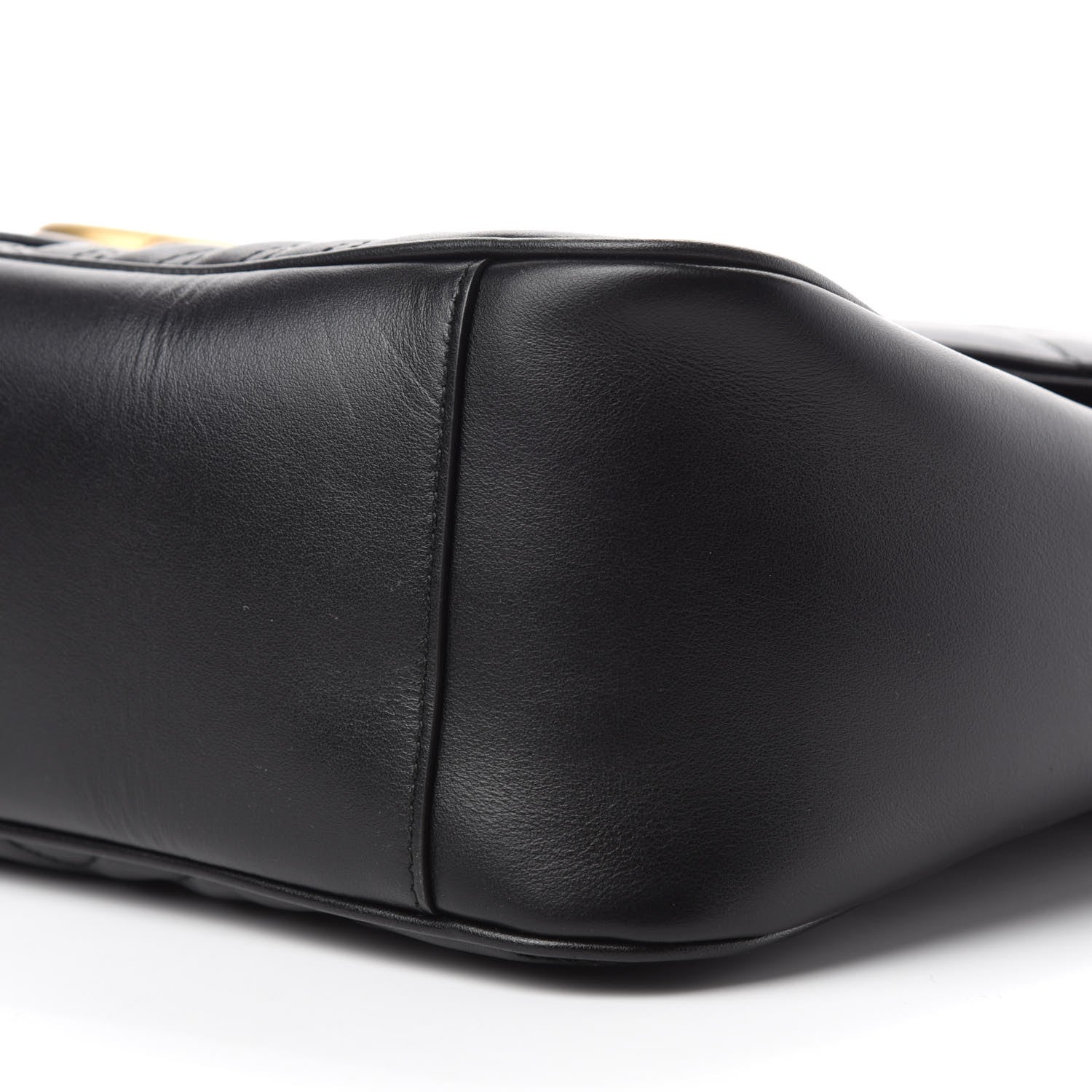 Gucci Calfskin Matelasse Large GG Marmont Shoulder Bag Black 7 of 11