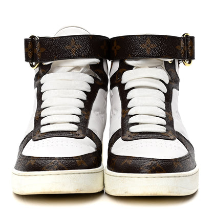 Louis Vuitton Calfskin Monogram Rivoli High Top Sneakers 36.5 White 2 of 4