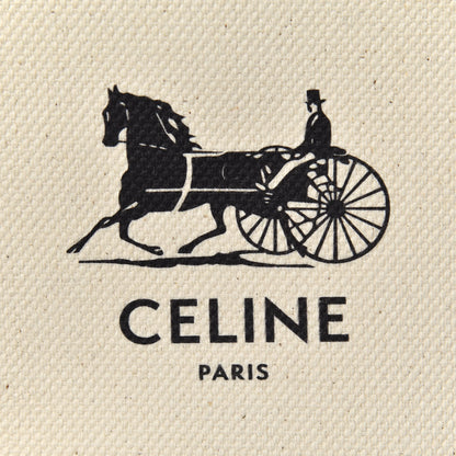 Celine Canvas Calfskin Sulky Print Mini Vertical Cabas Natural Tan 9 of 10