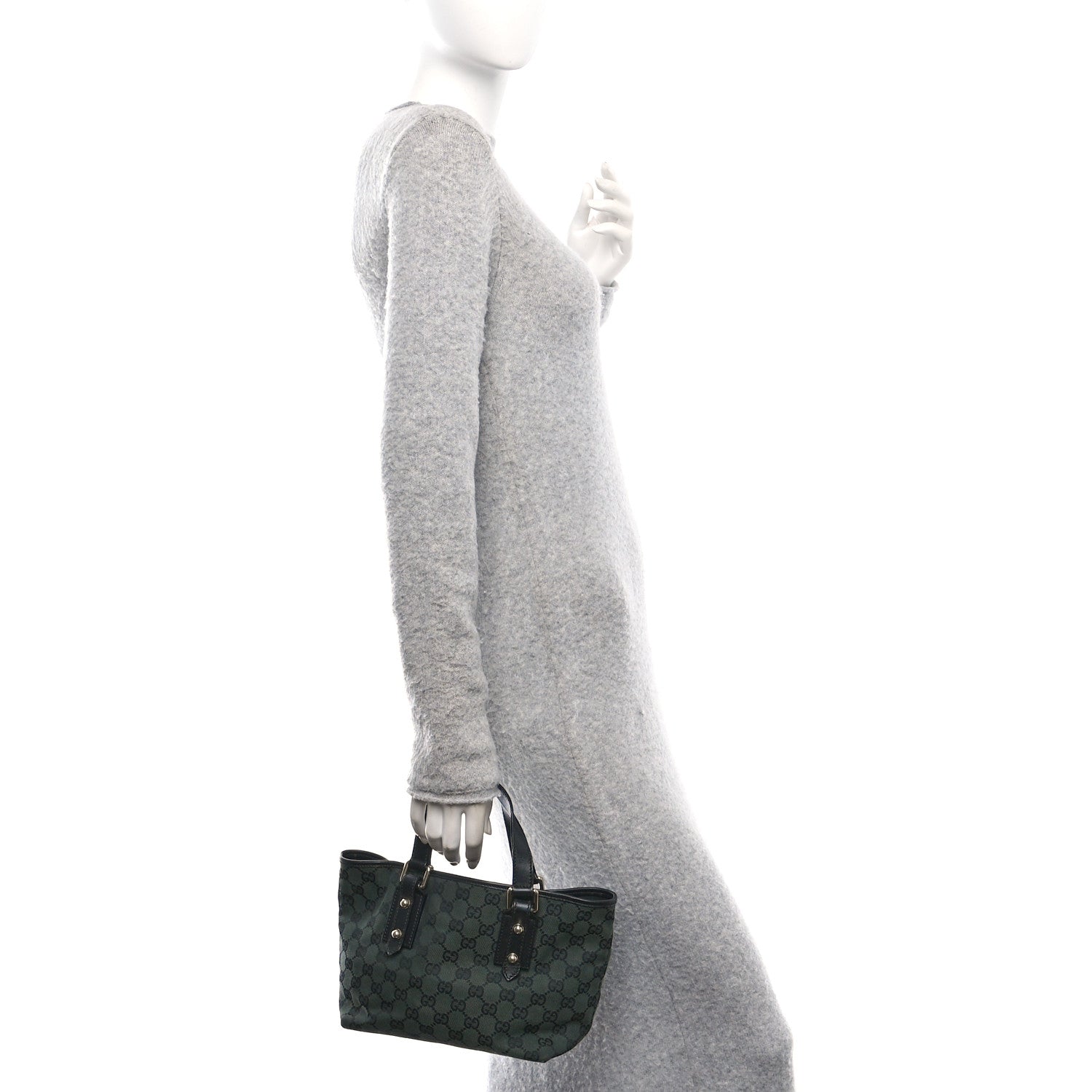 Gucci Monogram Small Jolicoeur Tote Green 2 of 11