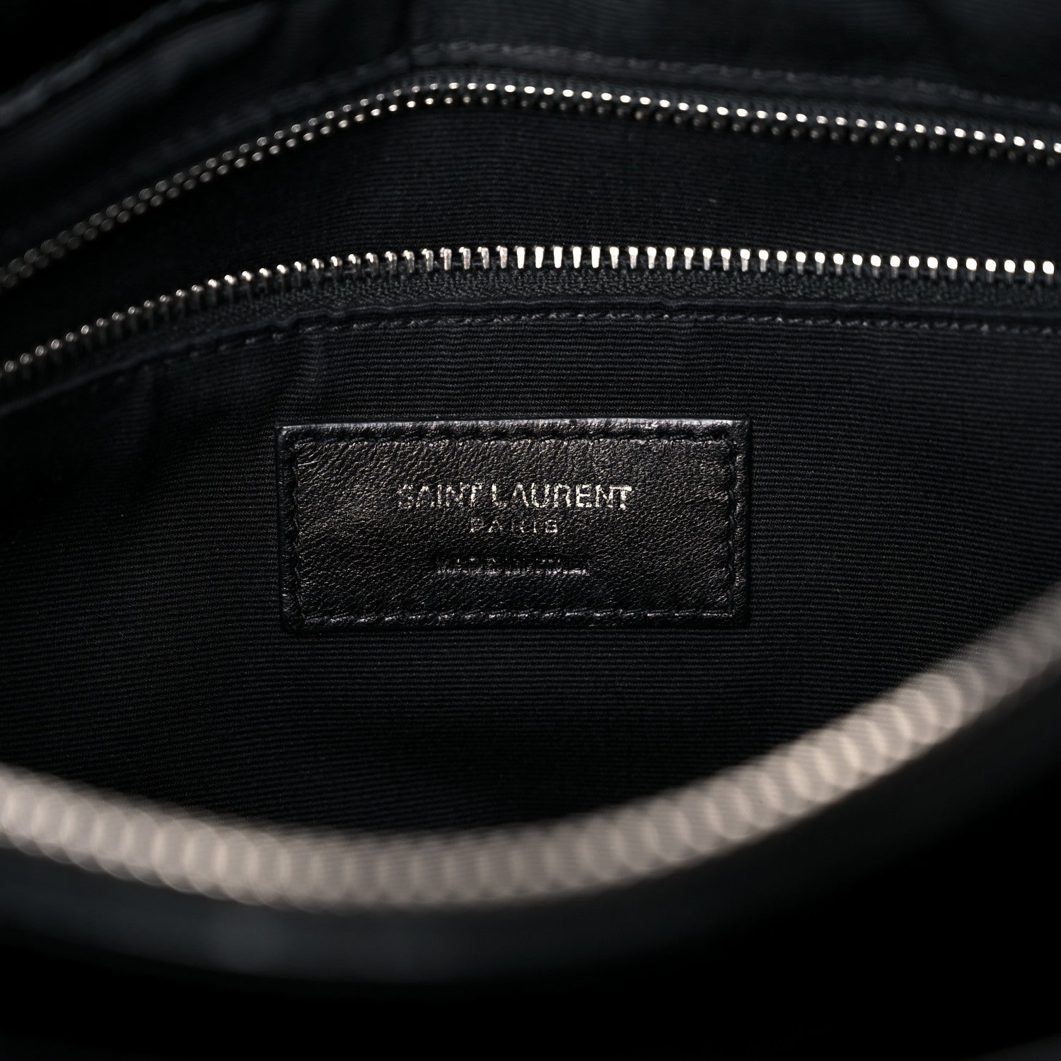 Saint Laurent Patent Y Quilted Monogram Medium Loulou Chain Satchel Black 7 of 17