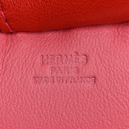 Hermes Milo Lambskin Grigri Rodeo Horse Bag Charm GM Rose Azalee Orange Poppy 3 of 3