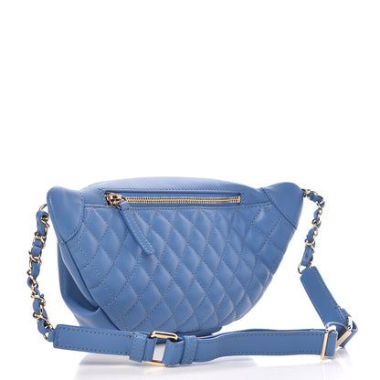 Chanel Lambskin Quilted Bi Waist Bag Fanny Pack Blue 3 of 10