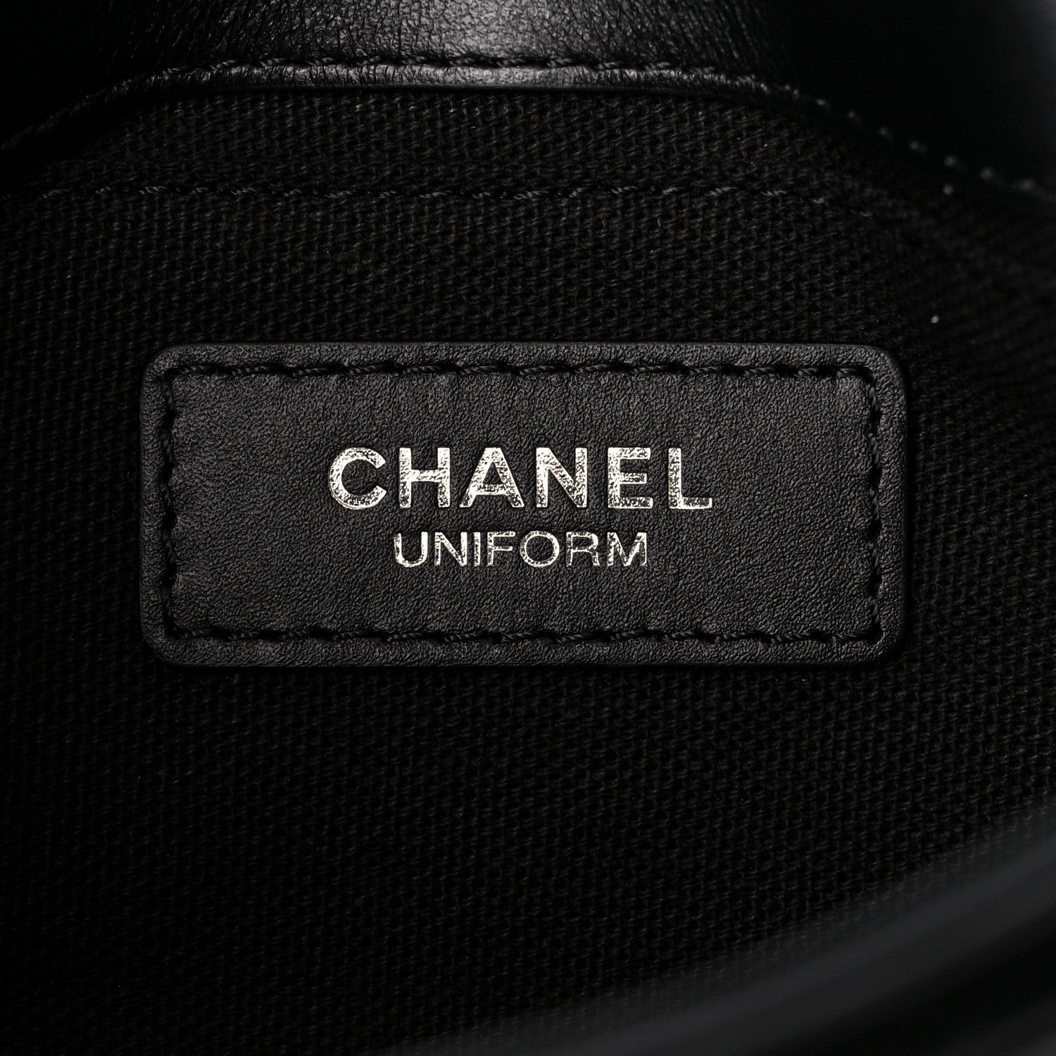 Chanel Calfskin Quilted CC Uniform Flap Belt Bag Black 7 of 12