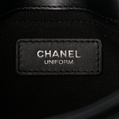 Chanel Calfskin Quilted CC Uniform Flap Belt Bag Black 7 of 12