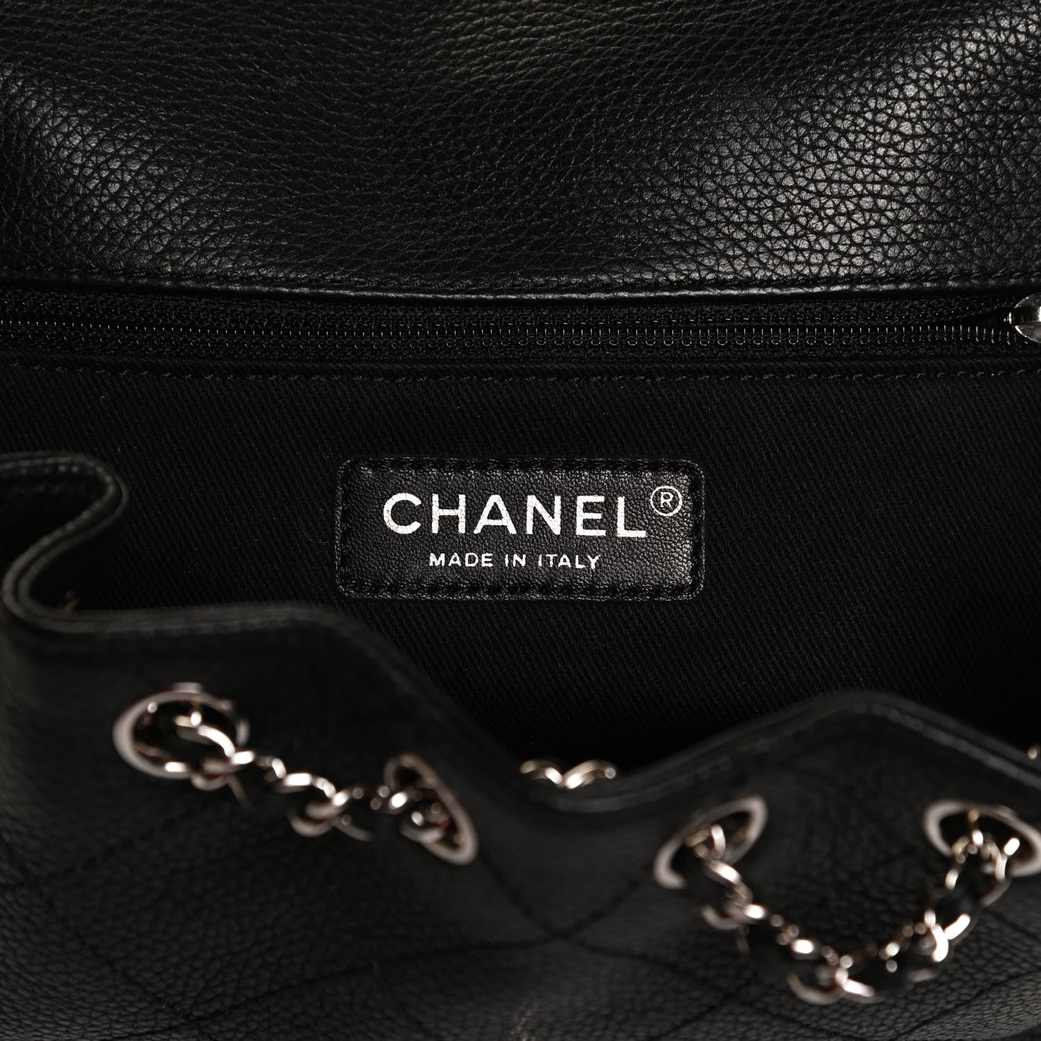 Chanel Grained Calfskin Stitched Messenger Flap Bag Black 6 of 13