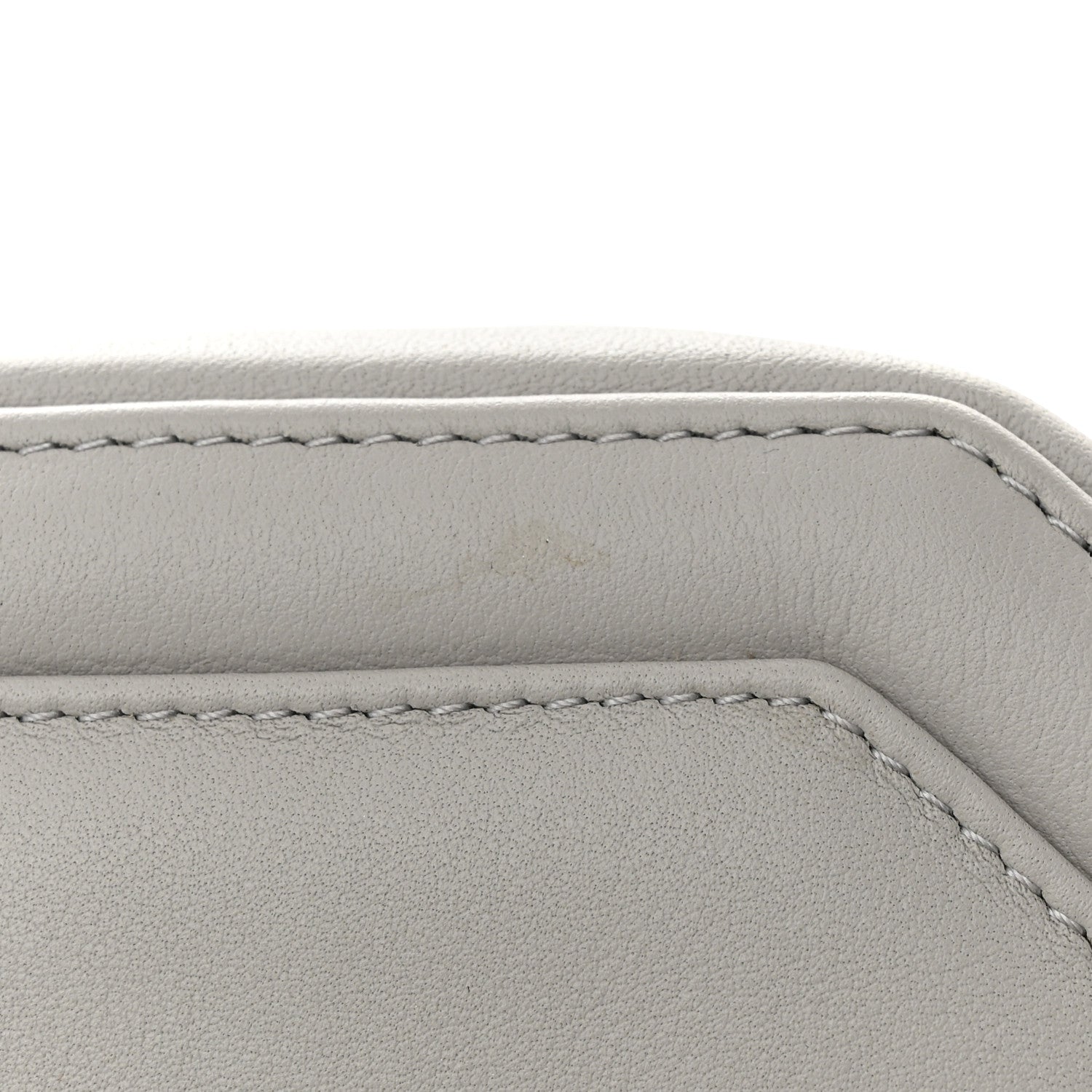 Chanel Calfskin Quilted CC Stitched Crossbody Camera Case Light Grey 13 of 13