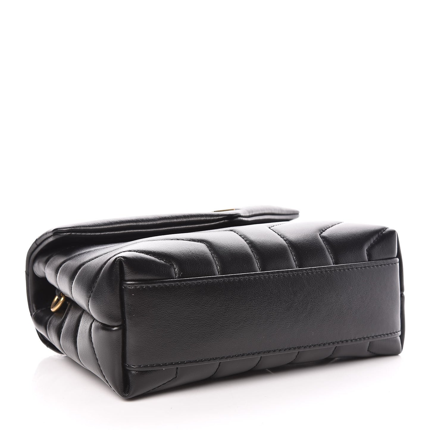 Calfskin Y Quilted Monogram Toy Loulou Crossbody Bag Black