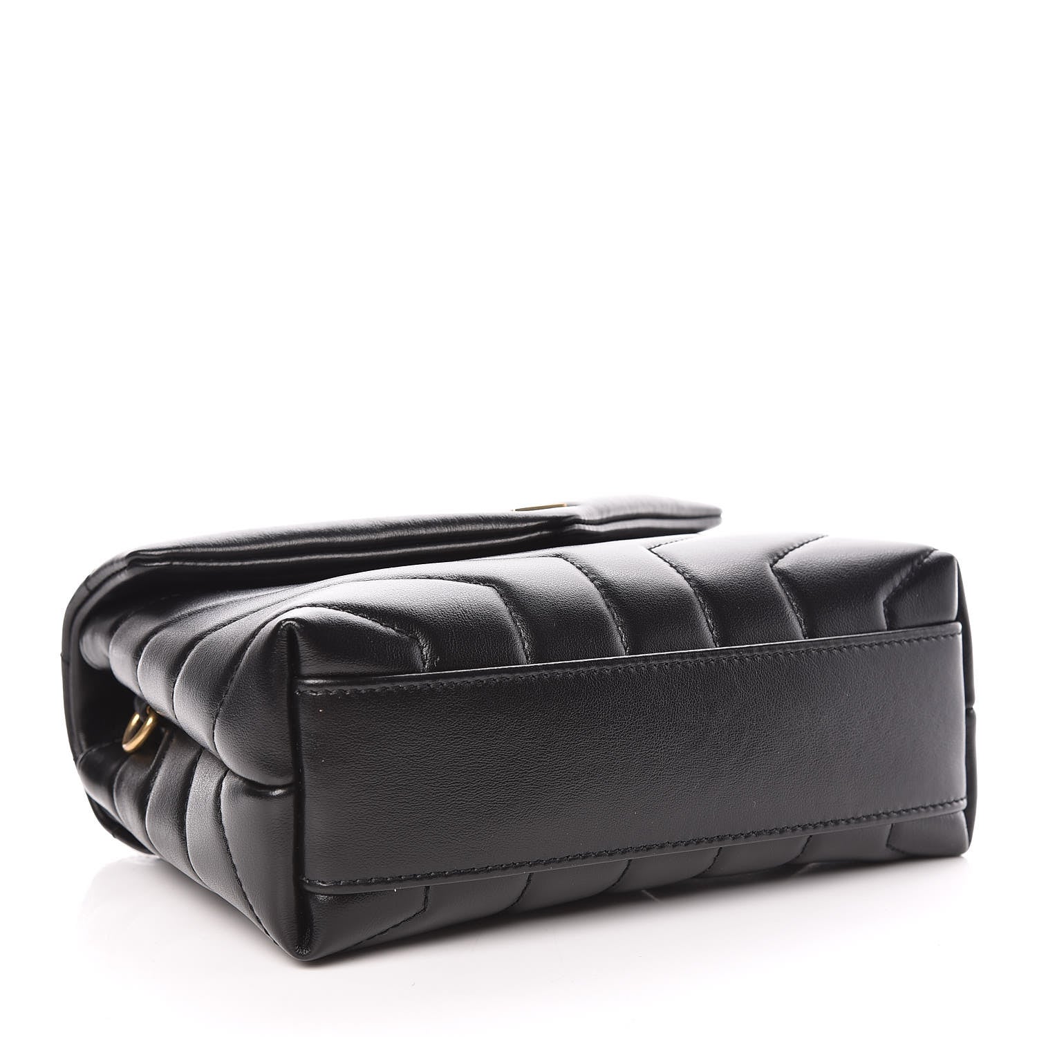Saint Laurent Calfskin Y Quilted Monogram Toy Loulou Crossbody Bag Black 4 of 10