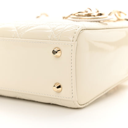 Christian Dior Patent Cannage Mini Lady Dior Latte 10 of 11