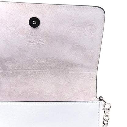 Christian Louboutin Metallic Calfskin Spiked Zoompouch Crossbody Snow Silver 8 of 12