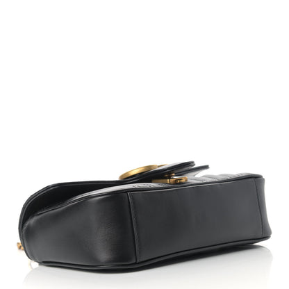 Gucci Calfskin Matelasse Mini GG Marmont Shoulder Bag Black 4 of 9