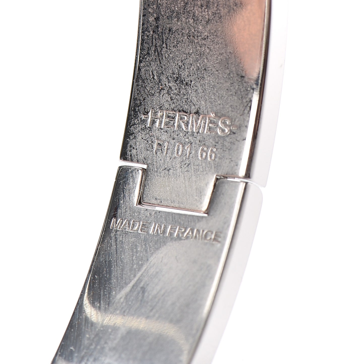 Narrow Enamel Clic Clac H Bracelet PM Bleu De Genes