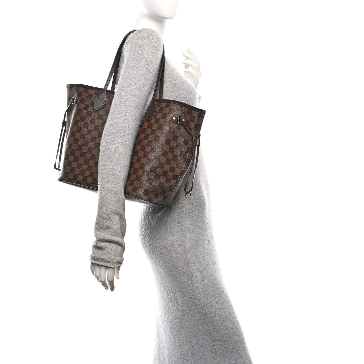 Damier Ebene Neo Neverfull MM Rose Ballerine