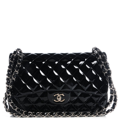Chanel Patent Jumbo Double Flap Black 1 of 9