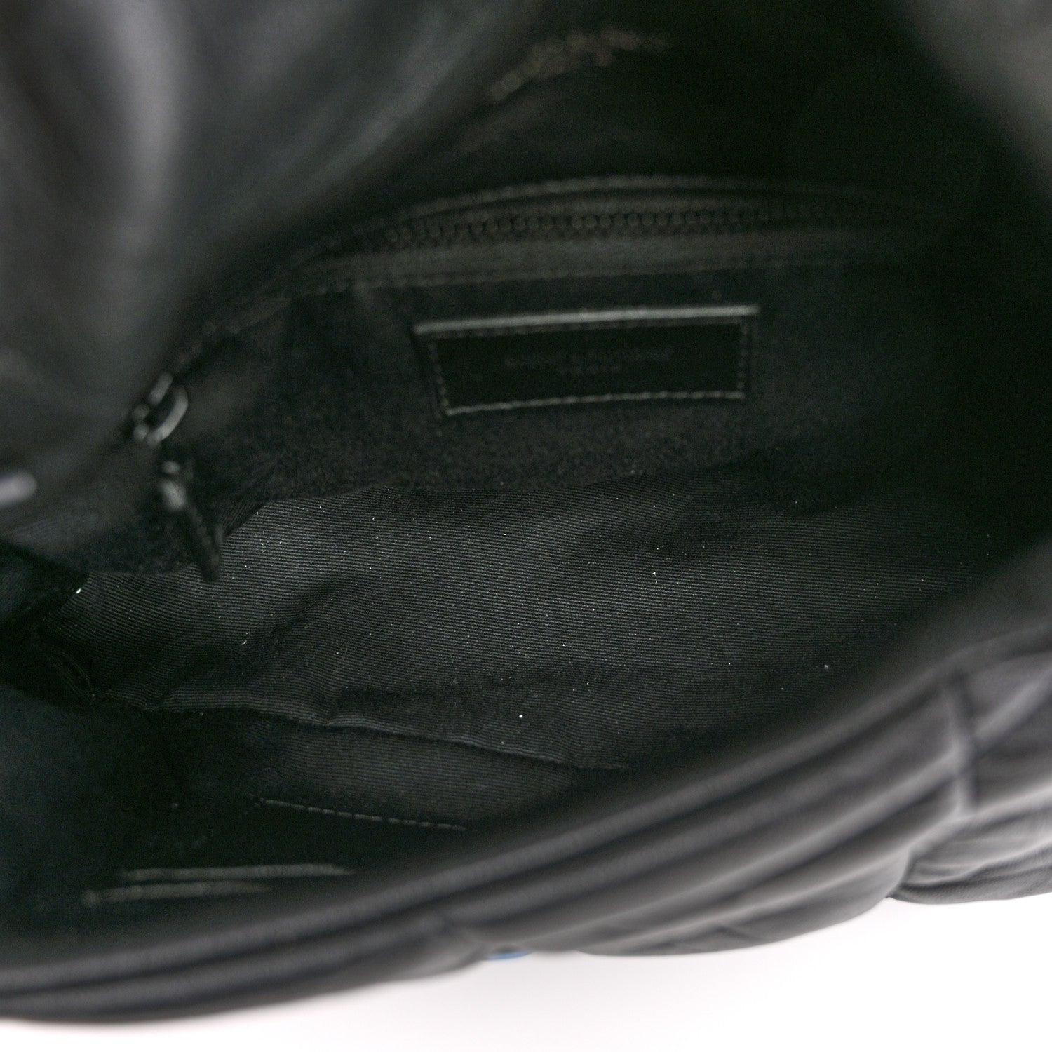 Saint Laurent Calfskin Quilted Toy Loulou Puffer Monogram Monochrome Chain Satchel Black 5 of 12