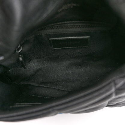 Saint Laurent Calfskin Quilted Toy Loulou Puffer Monogram Monochrome Chain Satchel Black 5 of 12