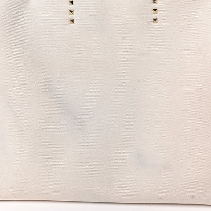 Valentino Garavani Canvas VLTN Print Large Tote Natural 7 of 9