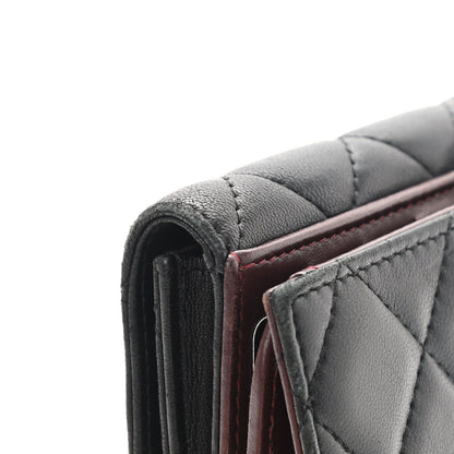 Chanel Lambskin Quilted Long Flap Wallet Black 15 of 19