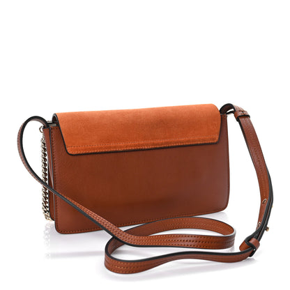 Chloe Suede Calfskin Small Faye Shoulder Bag Tobacco 3 of 9