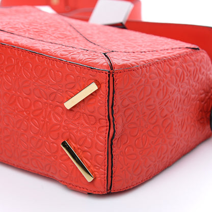 Loewe Calfskin Embossed Small Puzzle Bag Red 8 of 8