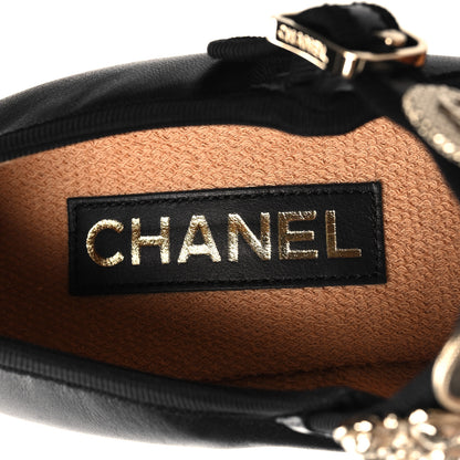 Chanel Lambskin Mary Jane Charm Pumps 39 Black 7 of 7