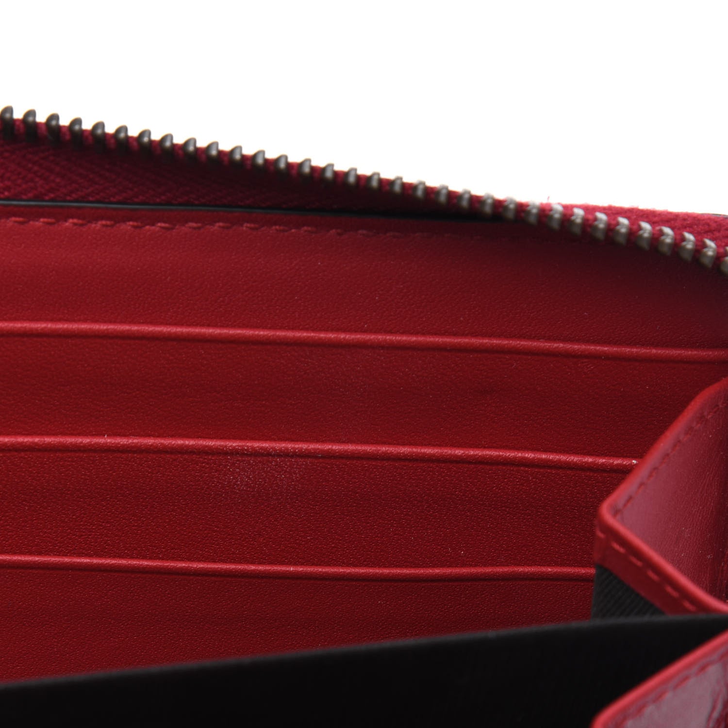Gucci GG Supreme Monogram Cherries Zip Around Wallet Hibiscus Red 9 of 13