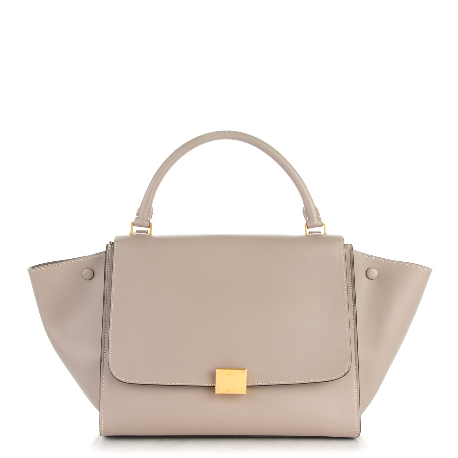 Celine Natural Calfskin Medium Trapeze Light Grey 1 of 14