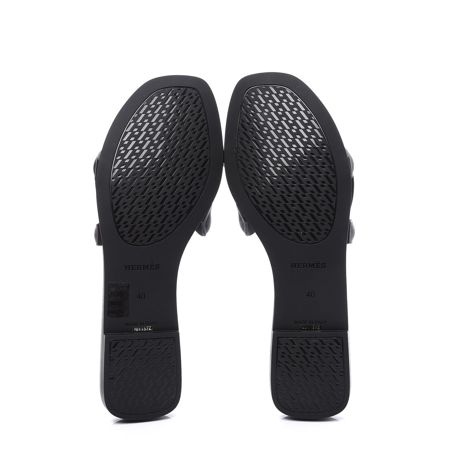 Hermes Rubber Aloha Sandals 40 Black 6 of 10