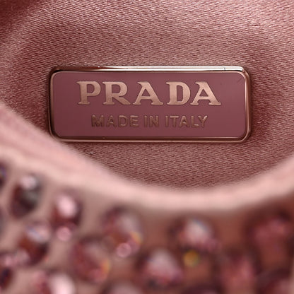 Prada Satin Crystal Mini Re-Edition 2000 Bag Alabastro 6 of 10