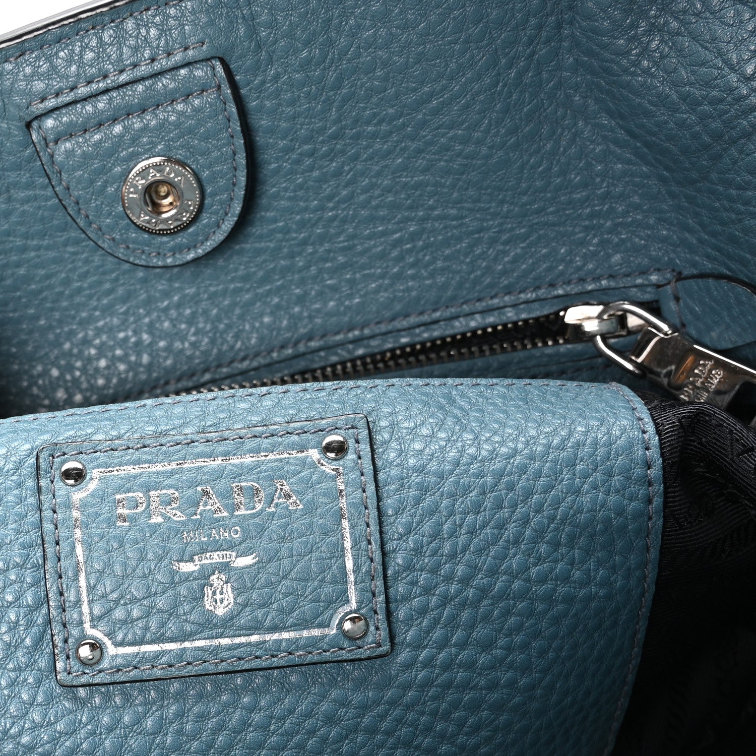 Prada Vitello Phenix Shopping Tote Marine 6 of 12