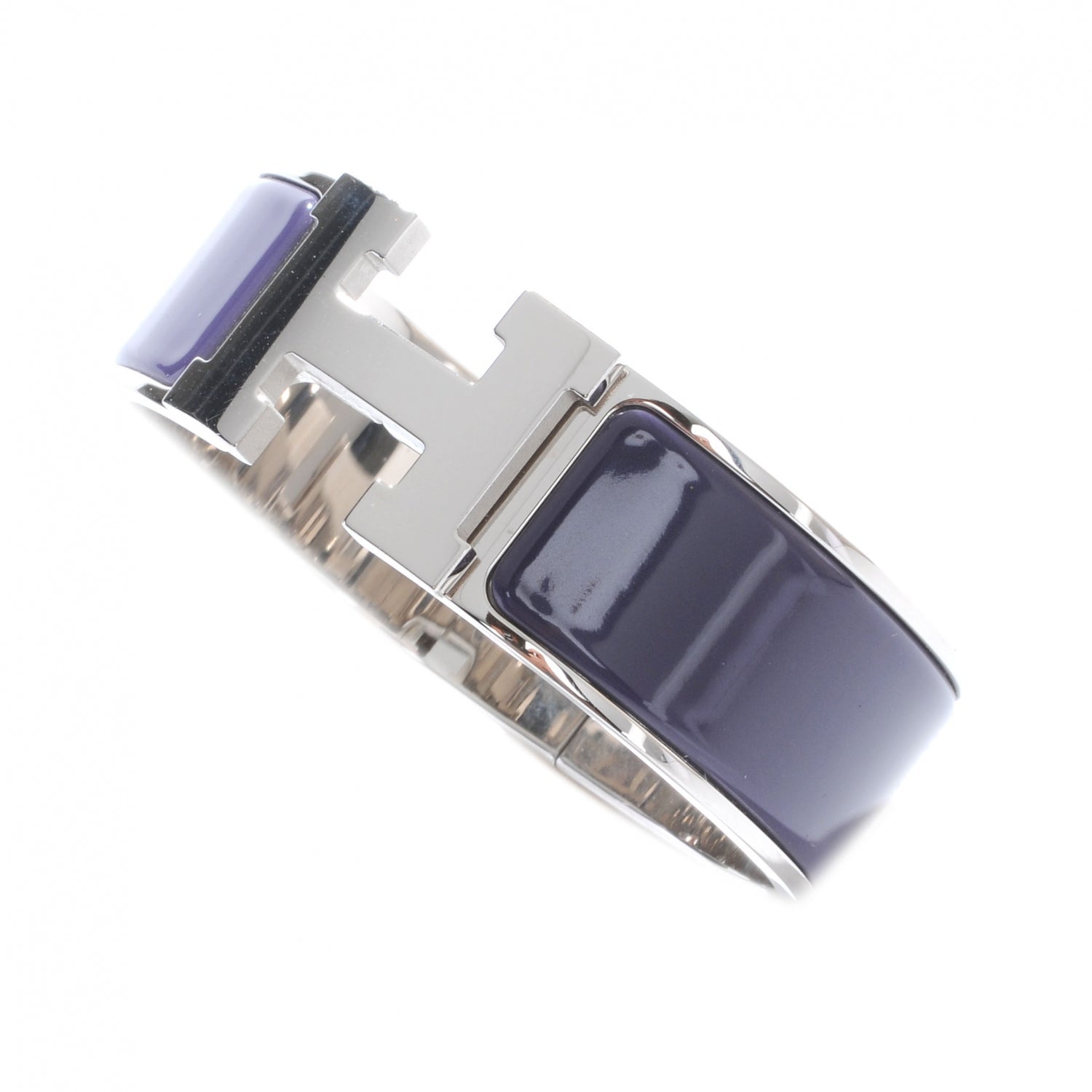 Hermes Enamel Wide Clic Clac H Bracelet PM Purple 3 of 6
