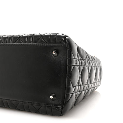 Christian Dior Lambskin Cannage Medium Lady Dior Black 9 of 9