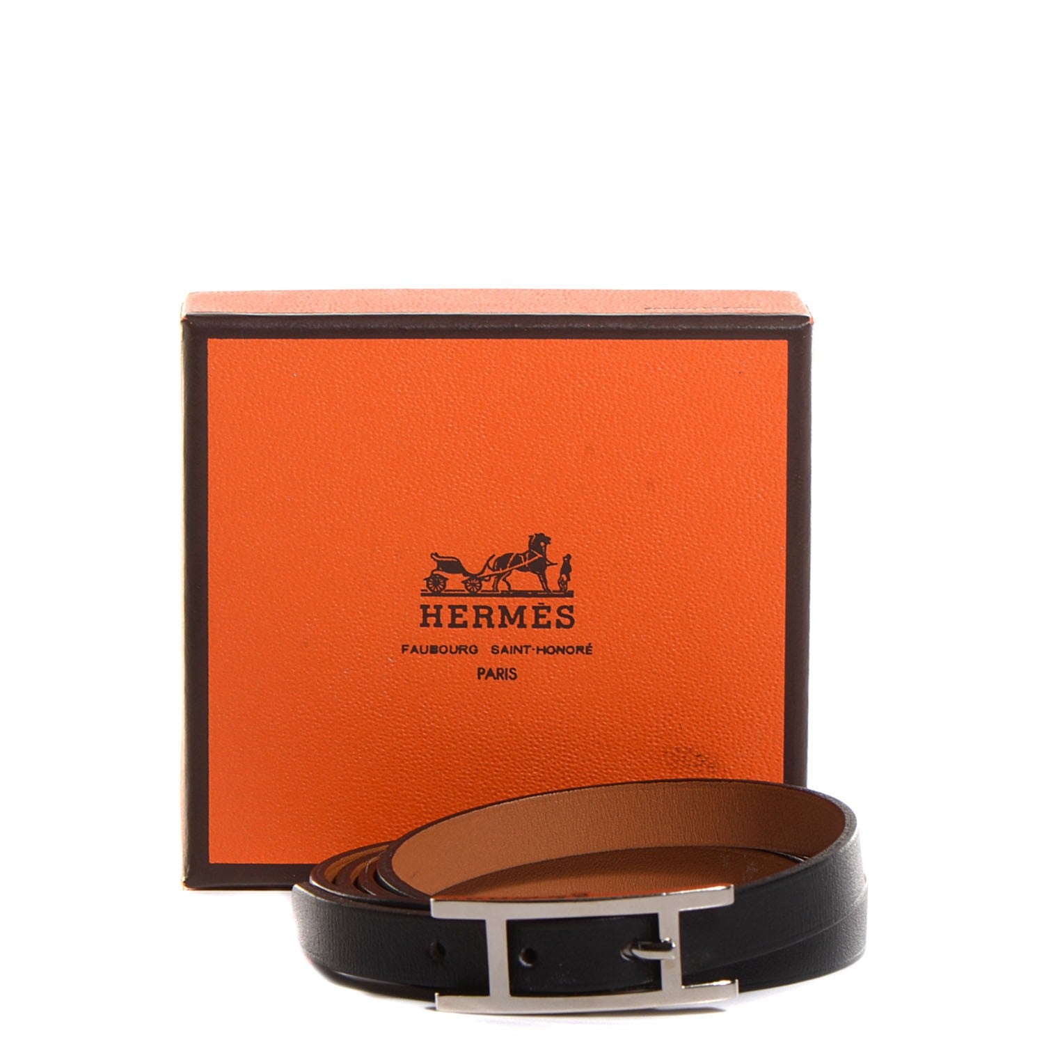 Hermes Chamonix Hapi 3 GM Triple Tour Wrap Bracelet Black 7 of 7