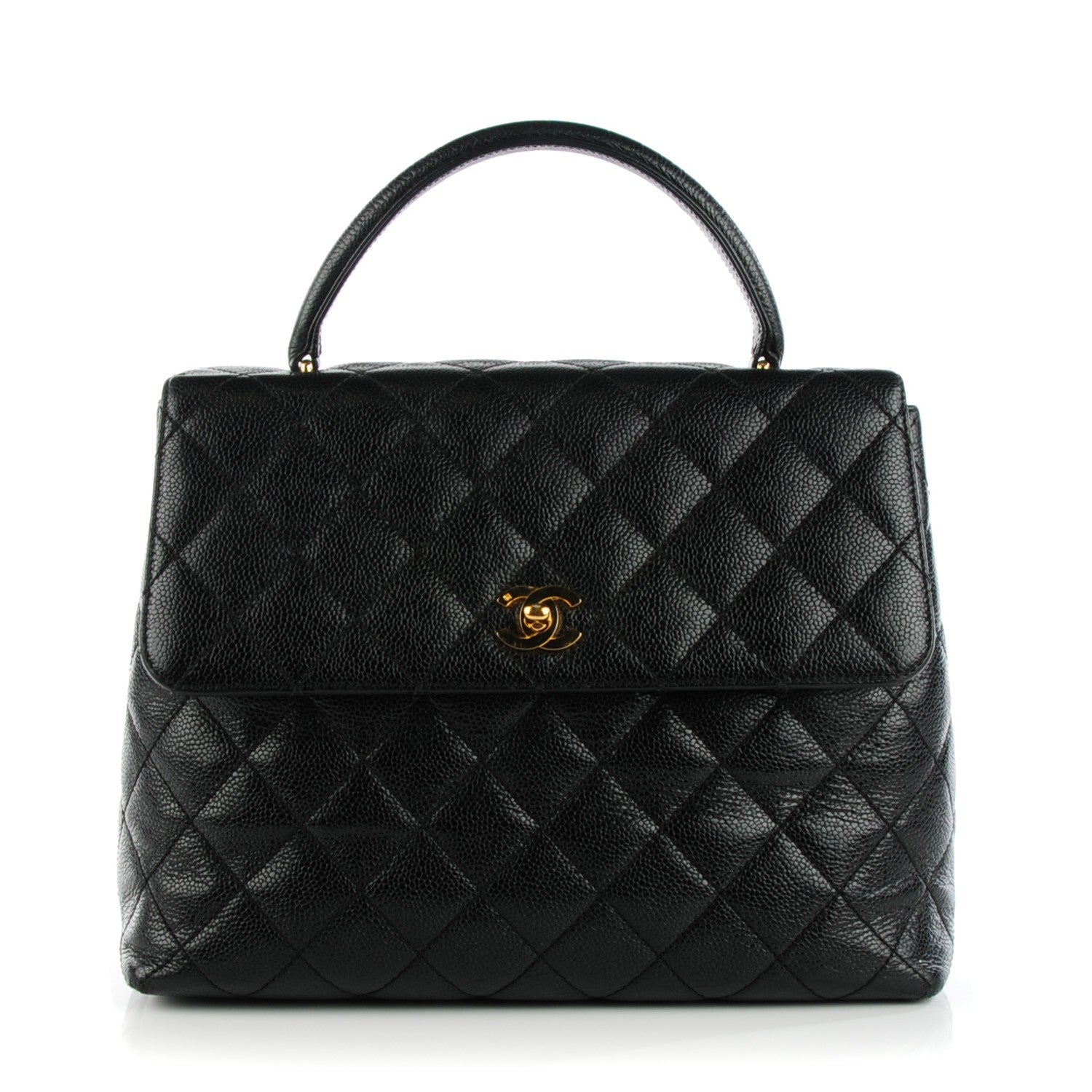 Chanel Caviar Quilted Jumbo Kelly Flap Black 1 of 9