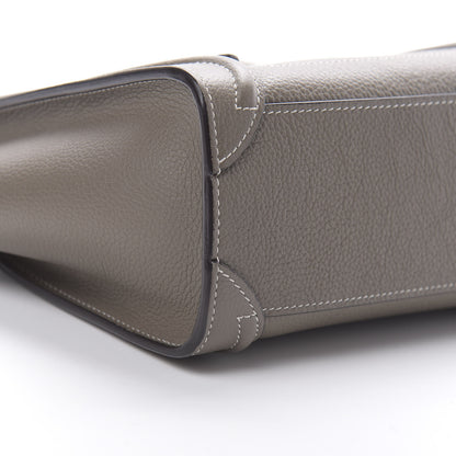 Celine Drummed Calfskin Nano Luggage Souris 9 of 10