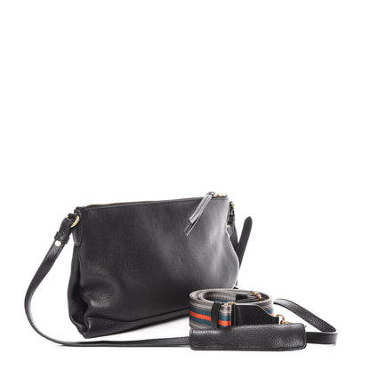 Prada Vitello Daino Crossbody Bag Black 3 of 8