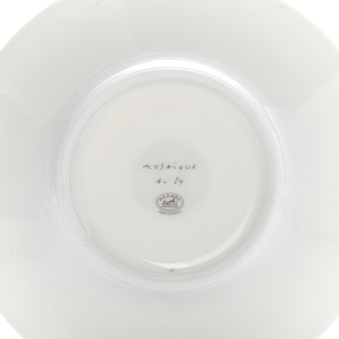 Porcelain Mosaique Au 24 Platine Tea Cup And Saucer Set Of 2 Platinum