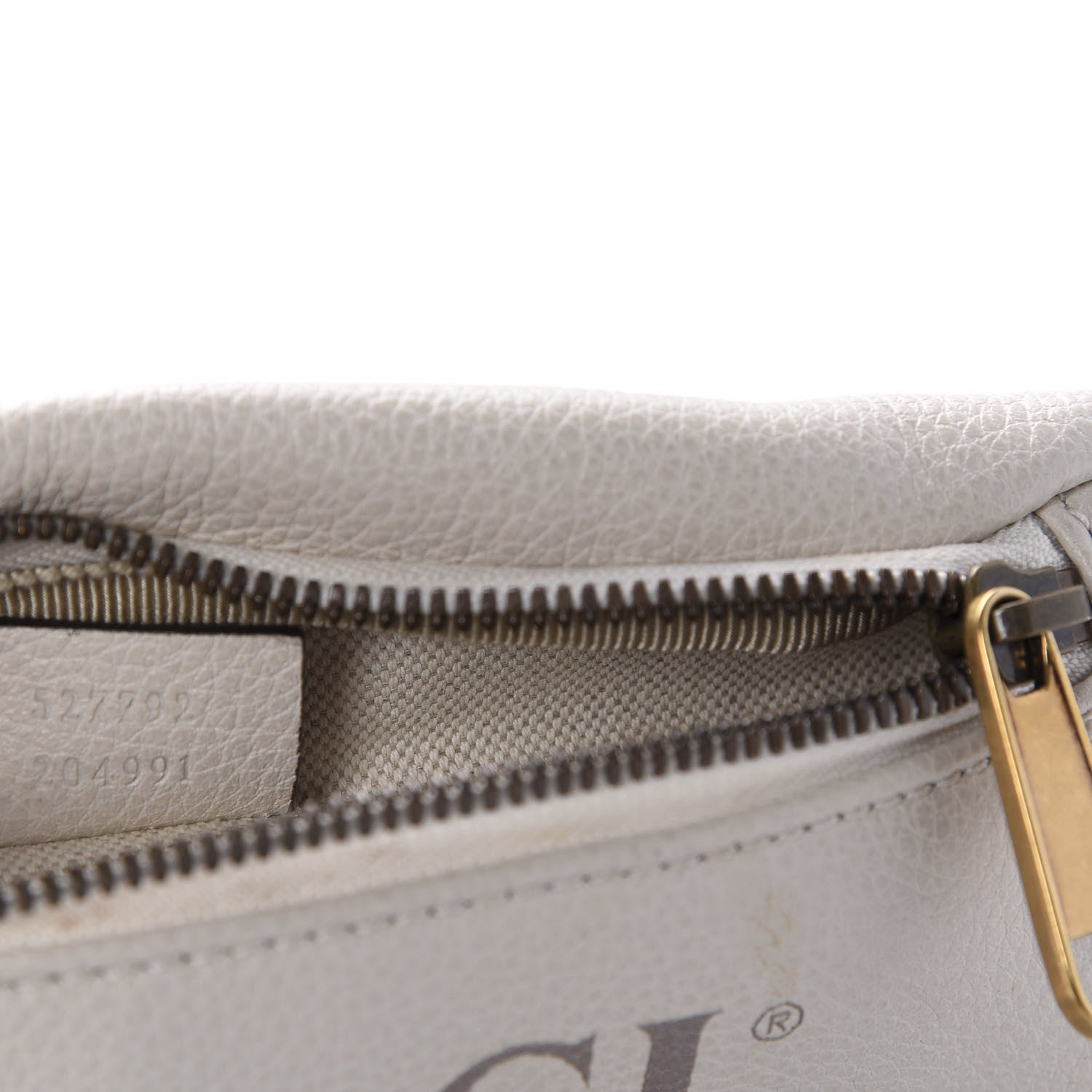 Gucci Grained Calfskin Small Logo Belt Bag White 11 of 12