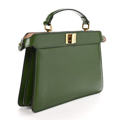 Fendi Vitello King Luxor Shiny Nappa Peekaboo I SEE U East West Satchel Verde Light Rose 3 of 13