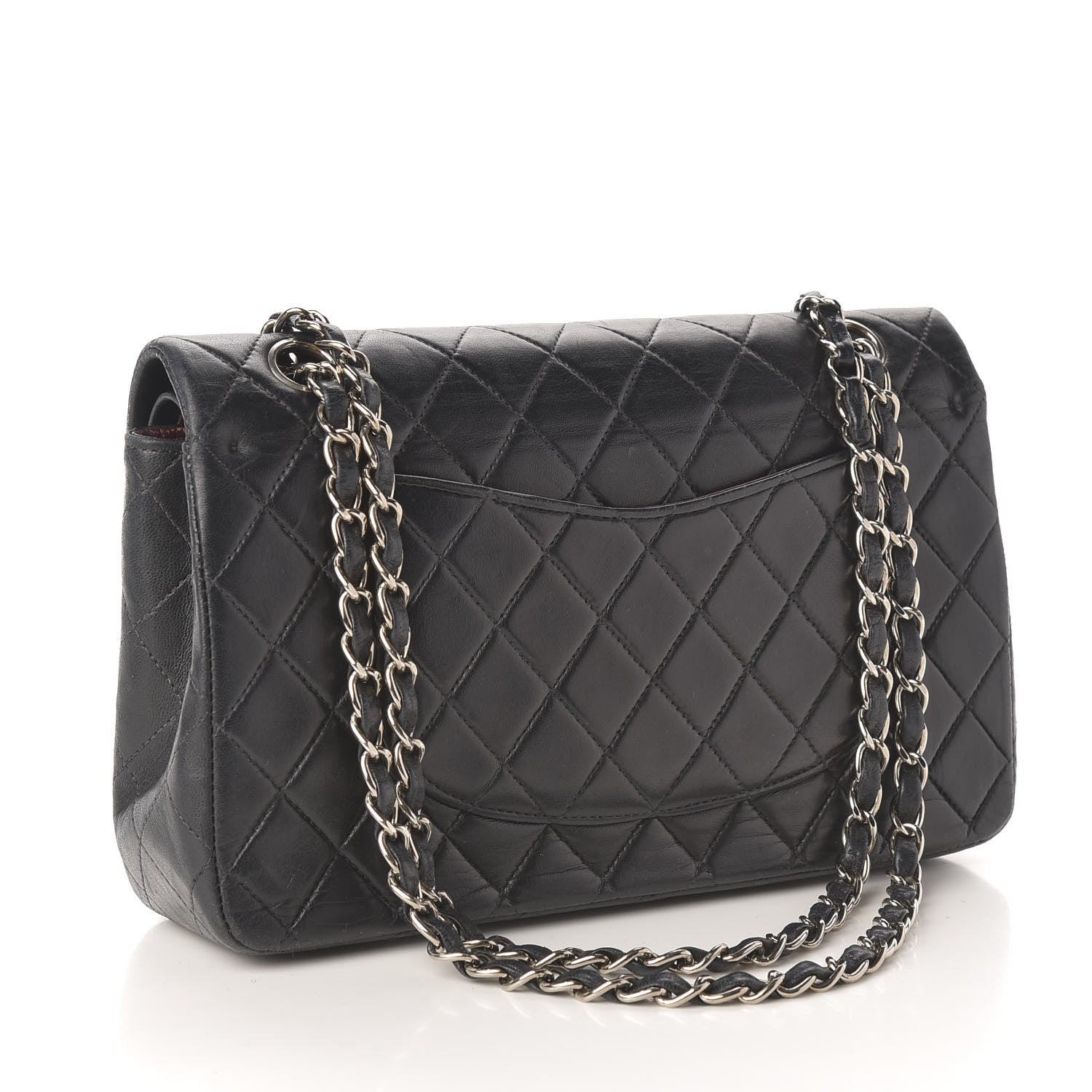 Chanel Lambskin Quilted Medium Double Flap Black 3 of 12